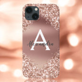 Roos Gold Bling Luxury Sparkle Glitter Monogram Ca Case-Mate iPhone Case