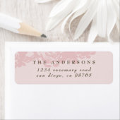 Roos Gold Blooms Folie Invitation Etiket (Insitu)
