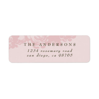 Roos Gold Blooms Folie Invitation Etiket