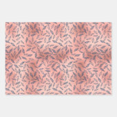 Roos Gold Blue Botanical All Occasion Inpakpapier Vel (Voorkant 2)