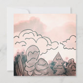 Roos Gold Blue Greenery Botanical Baby Boy Shower Kaart (Achterkant)