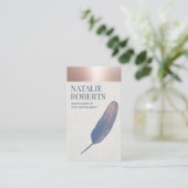 Roos Gold Blue Quill - Notional Loan Signing Agent Visitekaartje (Staand voorkant)