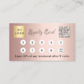 Roos Gold Bluesh QR-code Corporate logo Klantenkaartje (Voorkant)