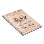 Roos Gold Blush 30th Birthday Guest Book Confetti Notitieboek (Rechterzijde)
