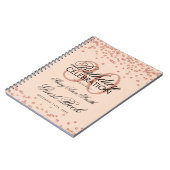 Roos Gold Blush 30th Birthday Guest Book Confetti Notitieboek (Linkerzijde)