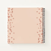Roos Gold Blush 30th Birthday Guestbook Confetti Notitieboek (Achterkant)
