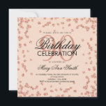 Roos Gold Blush 90th Birthday Glitter Confetti Kaart<br><div class="desc">Elegant 90th Birthday Roos Gold Faux Glitter Confetti Blush Pink uitnodigingen sjabloon. Geweldig voor 90ste verjaardagsfeestjes en nog veel meer!</div>