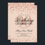 Roos Gold Blush 90th Birthday Glitter Confetti Kaart<br><div class="desc">Elegant 90th Birthday Faux Glitter Confetti Roos Gold Blush Pink uitnodigingen sjabloon. Geweldig voor 90ste verjaardagsfeestjes en nog veel meer!</div>