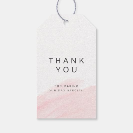 Roos Gold Blush Altijd en altijd met script bruilo Cadeaulabel (Achterkant)