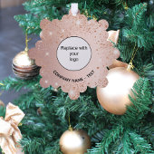 Roos Gold Blush Bedrijf logo Ornament Kaart