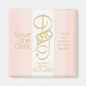 Roos Gold Blush Bewaar de datummagneet Magneet (Voorkant)