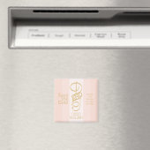 Roos Gold Blush Bewaar de datummagneet Magneet (Insitu (Vaatwasser))