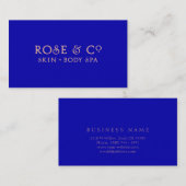 Roos Gold Blush Blue Sapphire Minimale Glam Visitekaartje (Voorkant / Achterkant)