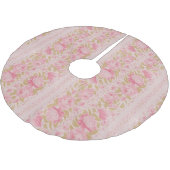 Roos Gold Blush Chic Metallic Pink Flowers Kerstboom Rok (Gekanteld)