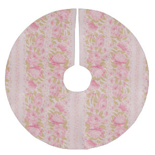 Roos Gold Blush Chic Metallic Pink Flowers Kerstboom Rok