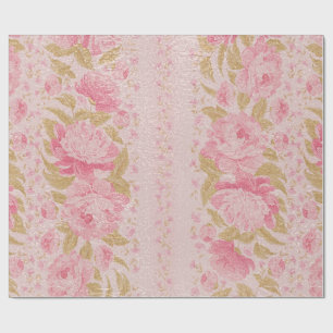 Roos Gold Blush Chic Metallic Pink Glitter Sparkle Cadeaupapier