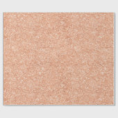 Roos Gold Blush Delicate koraal Glitter Peach Cadeaupapier (Vlak)