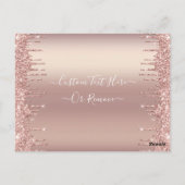 Roos Gold Blush Drivers grafisch Baby shower uitno Briefkaart (Achterkant)