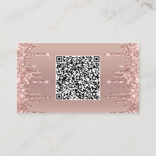 Roos Gold Blush Drivers QR Code Scan Visitekaartje (Achterkant)