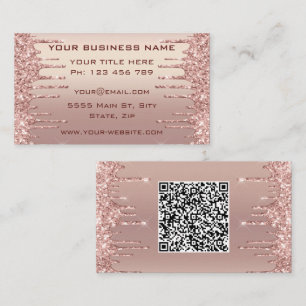 Roos Gold Blush Drivers QR Code Scan Visitekaartje