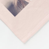 Roos Gold Blush Druppels Naam Monogram Foto Fleece Deken (Hoek)