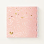 Roos Gold Blush Elegant Photo Quinceanera Guest Notitieboek (Achterkant)