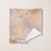 Roos Gold Blush en Gold Texture Bad Handdoek (Wasdoekje)