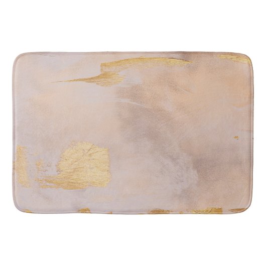 Roos Gold Blush en Gold Texture Badmat (Voorkant)