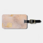 Roos Gold Blush en Gold Texture Bagagelabel (Voorkant horizontaal)