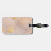 Roos Gold Blush en Gold Texture Bagagelabel (Achterkant horizontaal)