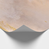 Roos Gold Blush en Gold Texture Cadeaupapier (Hoek)