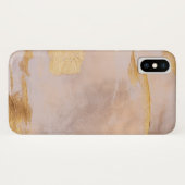 Roos Gold Blush en Gold Texture Case-Mate iPhone Case (Achterkant (horizontaal))