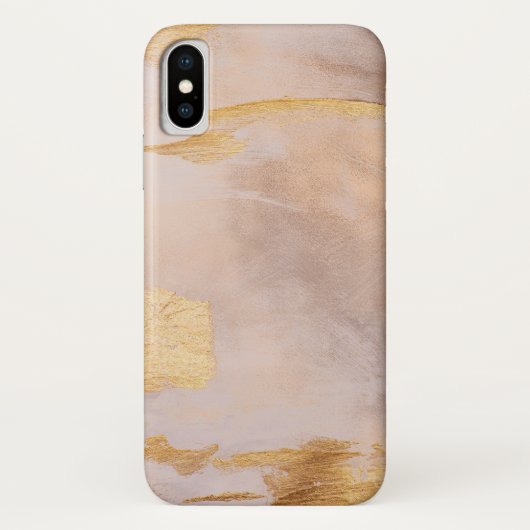 Roos Gold Blush en Gold Texture Case-Mate iPhone Case (Achterkant)