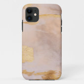 Roos Gold Blush en Gold Texture Case-Mate iPhone Case (Achterkant)