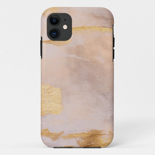 Roos Gold Blush en Gold Texture Case-Mate iPhone Case (Achterkant)