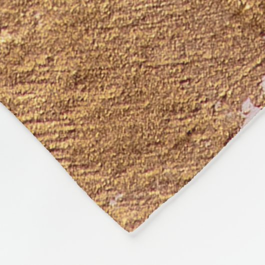 Roos Gold Blush en Gold Texture Fleece Deken (Hoek)