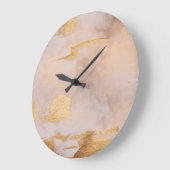 Roos Gold Blush en Gold Texture Grote Klok (Hoek)