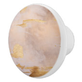 Roos Gold Blush en Gold Texture Keramische Knop (Rechts)