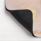 Roos Gold Blush en Gold Texture Muismat (Hoek)