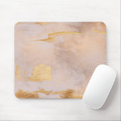 Roos Gold Blush en Gold Texture Muismat (Met muis)