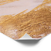 Roos Gold Blush en Gold Texture Perfect Poster (Hoek)
