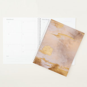 Roos Gold Blush en Gold Texture Planner