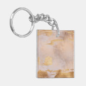 Roos Gold Blush en Gold Texture Sleutelhanger (Voorkant Links)
