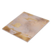 Roos Gold Blush en Gold Texture Tegeltje (Zijkant)