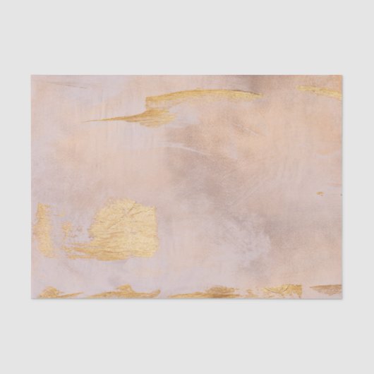 Roos Gold Blush en Gold Texture Tissuepapier (Voorkant)