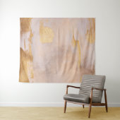 Roos Gold Blush en Gold Texture Wandkleed (In Situ (horizontaal))