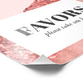 Roos Gold, Blush en Sequin Vrijgezellenfeest Favor Foto Afdruk (Hoek)