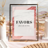 Roos Gold, Blush en Sequin Vrijgezellenfeest Favor Poster