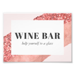 Roos Gold, Blush en Sequin Wine Bar Foto Afdruk