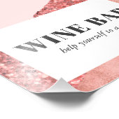 Roos Gold, Blush en Sequin Wine Bar Foto Afdruk (Hoek)